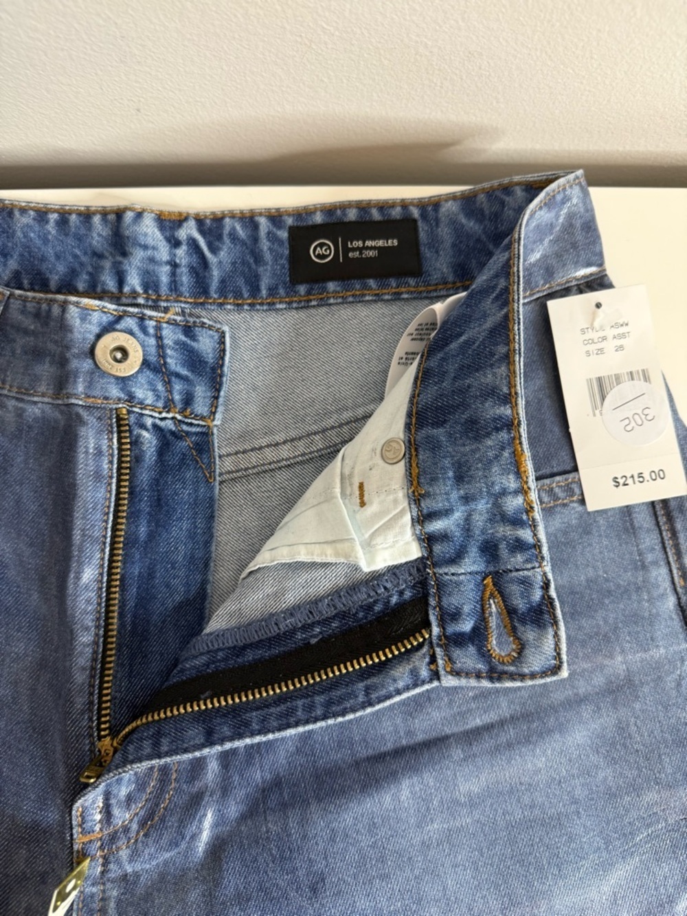 Adriano Goldschmied Coated Denim Wide Leg Jeans - $215 NWT - Picture 5 of 10